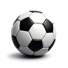High-Resolution Soccer Ball Isolated on White Background