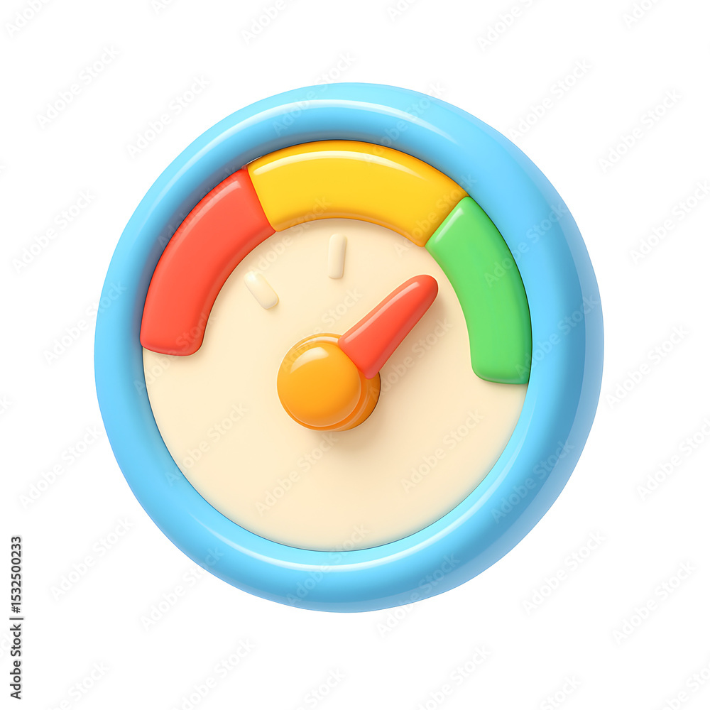 Poster action indicator 3d icon png for performance metrics in business environment