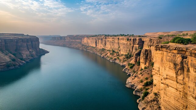 Broad landscape of the Chambal River ravines