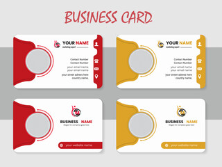 Minimalist corporate modern business card template