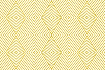 Geometric seamless golden and white pattern. Simple vector graphic. Label and frame, for packaging, for luxury products in trendy linear style.