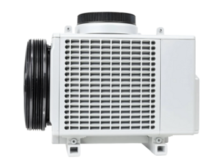 Air conditioner compressor isolated on transparent background