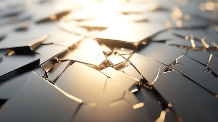 Shattered holographic surface forming new geometry 