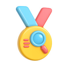 3D Icon Design, Colorful Object, Studio Background, PNG Format, Creative Environment, Close-Up View, Digital Art Concept