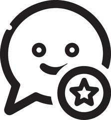 Customer Review Icon – Speech Bubble Feedback Vector on White