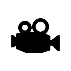 Video camera icon on white background. Vector illustration.