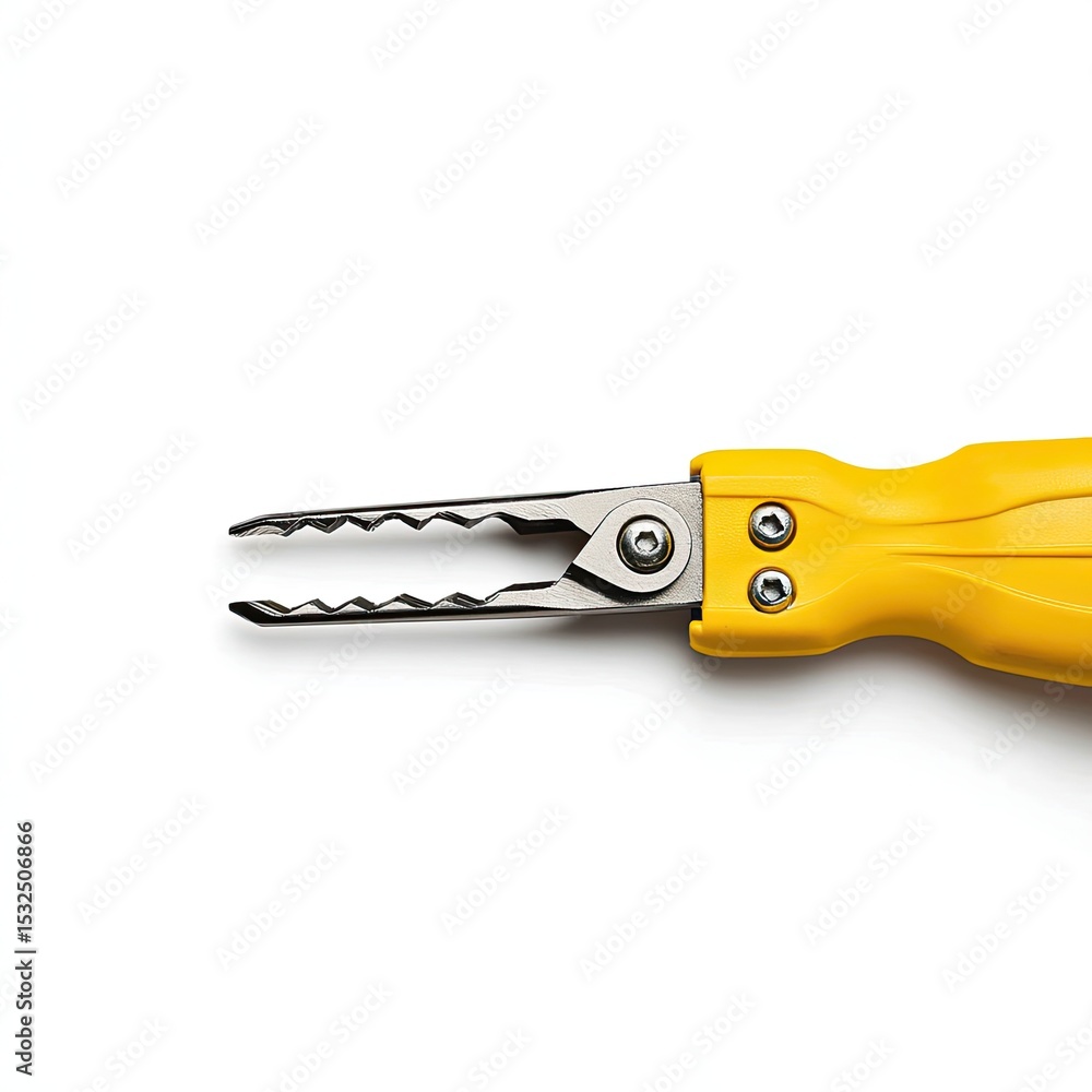 Aufkleber wire stripper tool with adjustable blade, designed for electricians, featuring yellow handle and sha