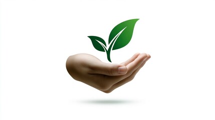 Symbolic representation of growth and environmental conservation concept