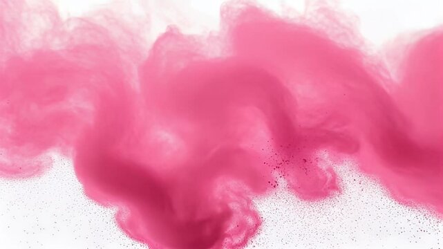 Abstract Swirling Pink Smoke Cloud on White Background Creates a Dramatic Visual Effect for Adobe Stock Photos