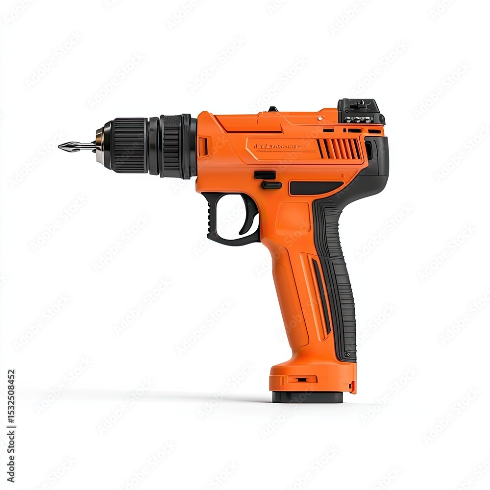 Poster powerful cordless tool designed for precision and efficiency, featuring robust grip and sleek orange