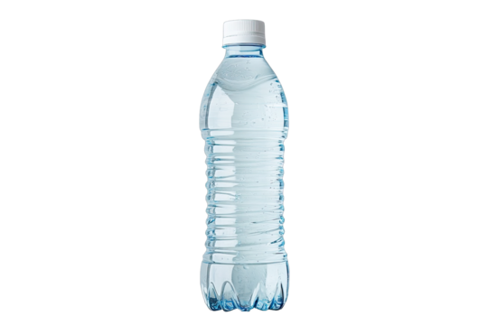 Clear plastic water bottle