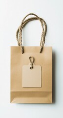 Shopping bag with blank price tag
