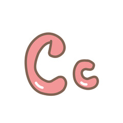 Fototapeta premium Cute alphabet letter c