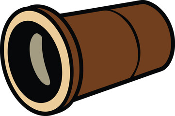 Zoom lens – black silhouette on white background