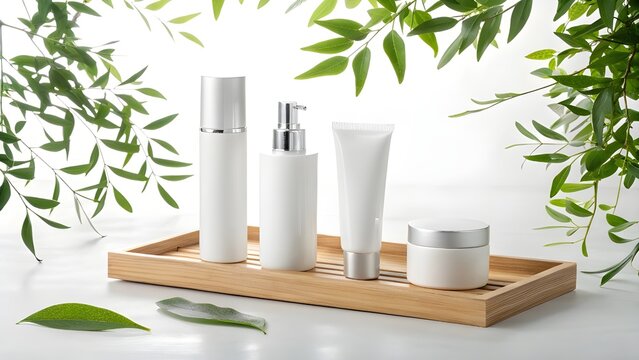 Luxury Skincare Set  Experience the Revitalizing Power of Nature's Finest Ingredients for Radiant, Healthy Skin.  package mockup, product package mockup.