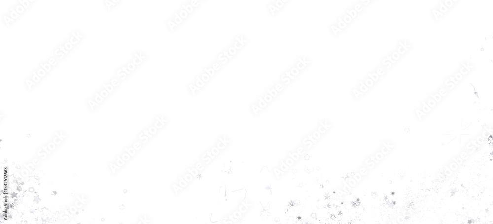 Poster abstract image featuring a white background and a scattering of small silver stars, ideal for festiv