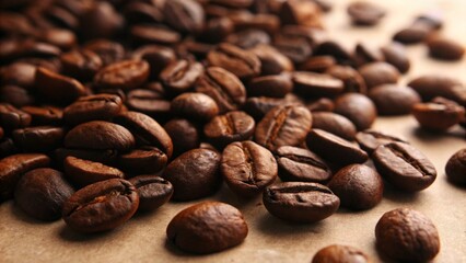 
Rich Roasted Coffee Bean Background