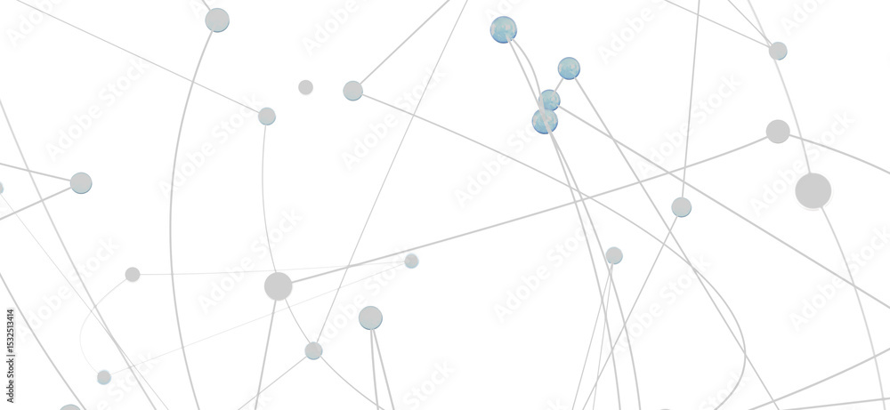 Poster Clean abstract image depicting network connections and data flow. Ideal for tech, communication, and business.