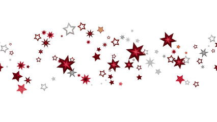 Beautiful red and silver stars on white. Perfect for holidays, celebrations, and more!