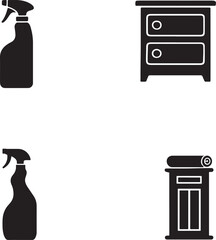 Essential health and safety icons for preventing corona.


