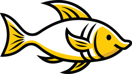 Anthias fish illustration on white background