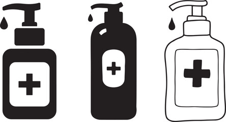Essential health and safety icons for preventing corona.



