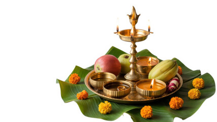 Hariyali Teej isolated on transparent background, Generative ai.