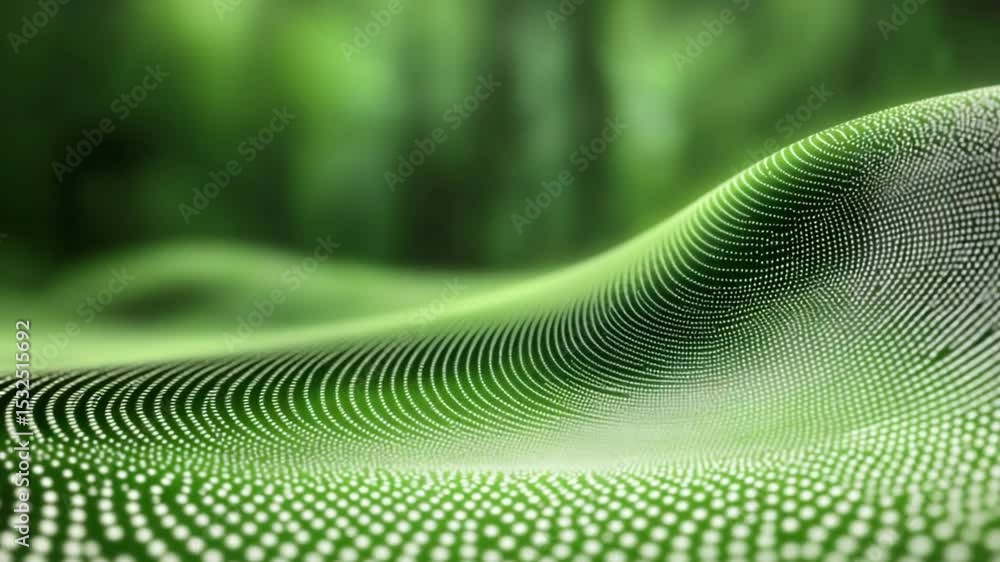 Poster digital landscape: a mesmerizing close-up of an undulating, digital terrain, with a palette of sooth