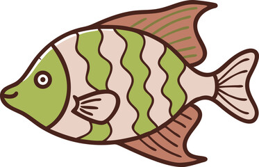 Blue face angelfish on white background high resolution vector illustration