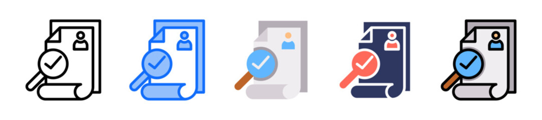 Verification multiple icon