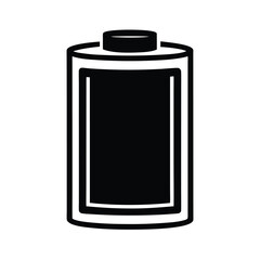 Battery Half Icon Outline Vector Illustration