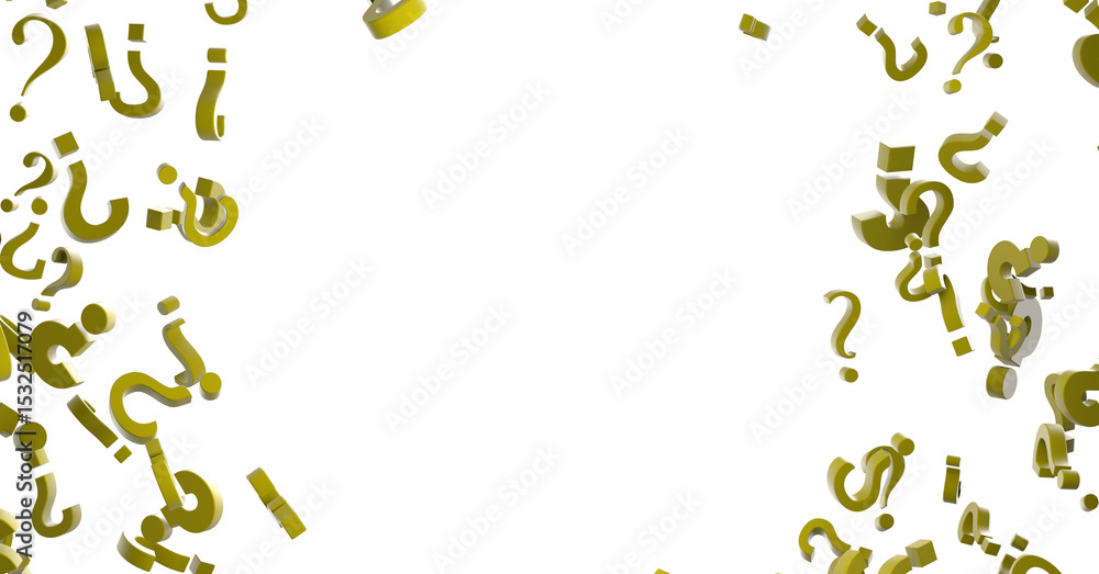 Poster colored question marks background concept