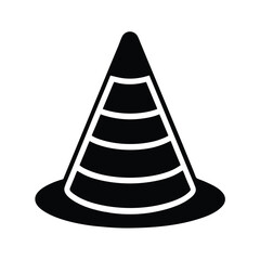 Construction Cone Icon Outline Vector Illustration