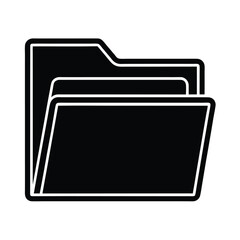 Folder File Icon Outline Vector Illustration
