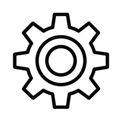 Gear Settings Icon Outline Vector Illustration