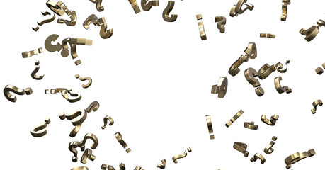 question marks. Computer generated 3d