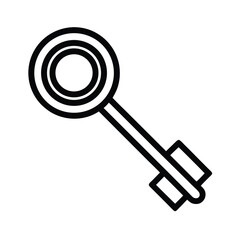 Key Icon Outline Vector Illustration
