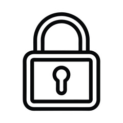 Lock Open Icon Outline Vector Illustration