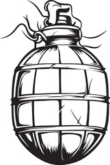 vector illustration of a grenade