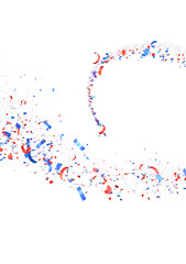 confetti - ndependence day USA banner mockup with confetti confetti in American national colors.