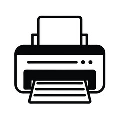 Printer Icon Outline Vector Illustration