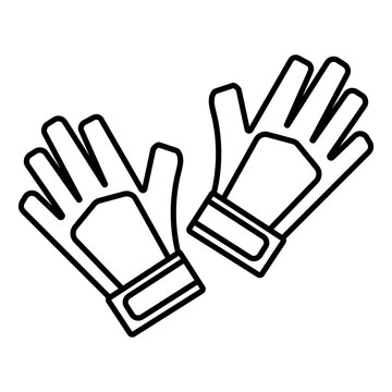 black outline gloves clip art preview