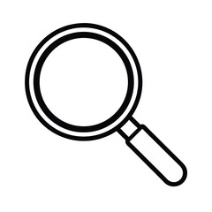 Search Magnifier Icon Outline Vector Illustration