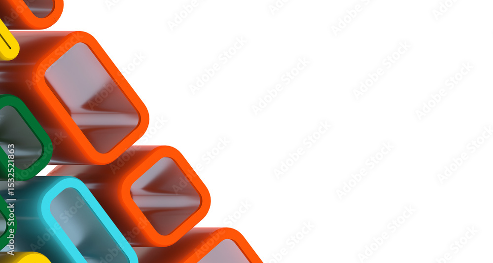Aufkleber mosaic triangular low poly style abstract geometric background - divider 3d