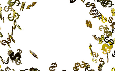 dollar symbol, 3d render illustration