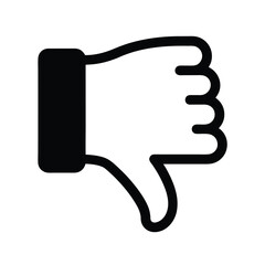 Thumbs Down Icon Outline Vector Illustration