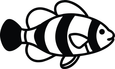Vibrant clownfish illustration on white background