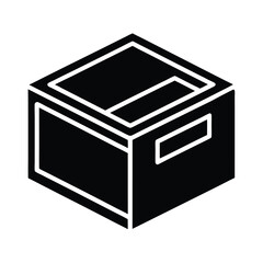 Archive Box Icon Outline Vector Illustration