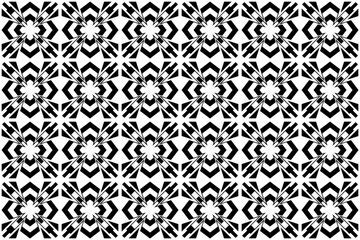 Abstract Black and White Seamless Geometric Chevron Pattern for Background