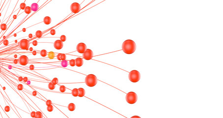 The structure of the network connection of points and lines. Data technology.